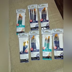 💞💞 7 pks acrylic paint brushes variety💞 💞